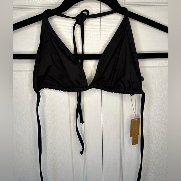 SKIMS Swim Triangle Bikini Top Onyx - Picture 4 of 7